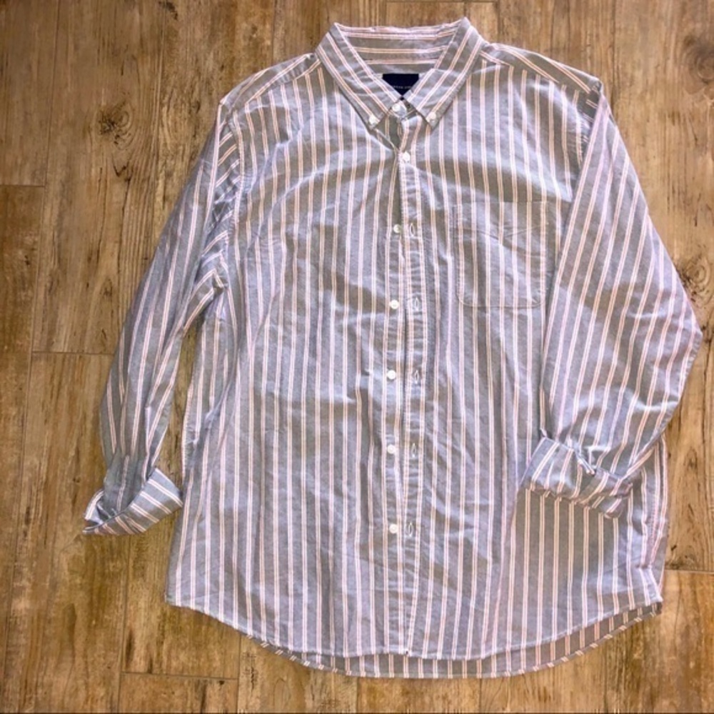 NWOT | AE | Striped Long Sleeve Button Down